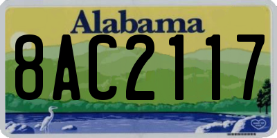 AL license plate 8AC2117