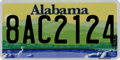 AL license plate 8AC2124