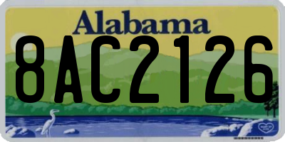 AL license plate 8AC2126