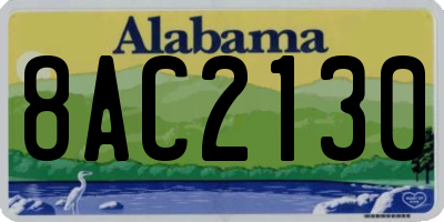 AL license plate 8AC2130