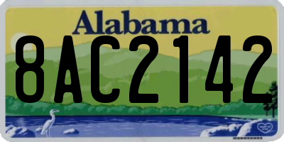 AL license plate 8AC2142
