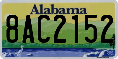 AL license plate 8AC2152