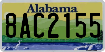 AL license plate 8AC2155