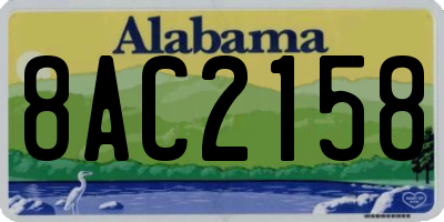 AL license plate 8AC2158