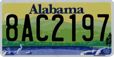 AL license plate 8AC2197