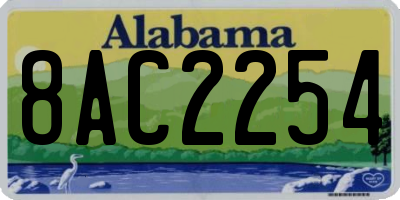 AL license plate 8AC2254