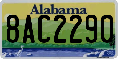 AL license plate 8AC2290