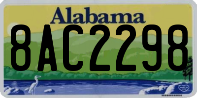 AL license plate 8AC2298