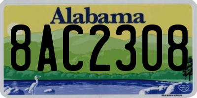 AL license plate 8AC2308