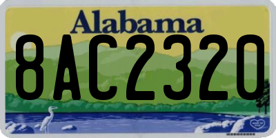 AL license plate 8AC2320