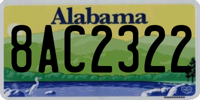 AL license plate 8AC2322