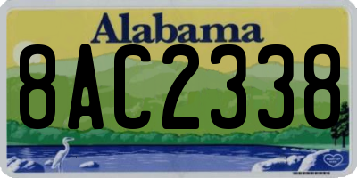 AL license plate 8AC2338