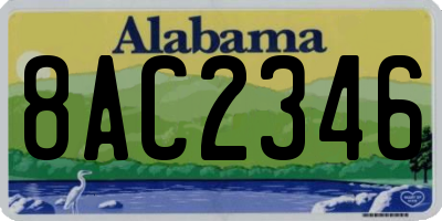 AL license plate 8AC2346