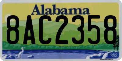 AL license plate 8AC2358