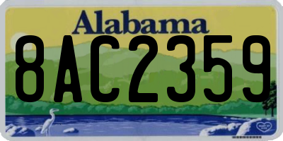 AL license plate 8AC2359