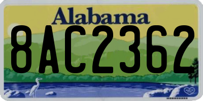 AL license plate 8AC2362