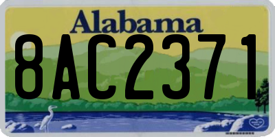 AL license plate 8AC2371