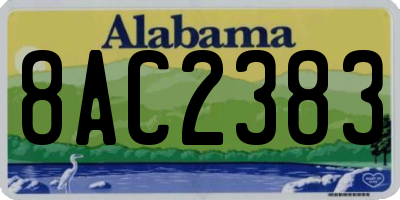 AL license plate 8AC2383