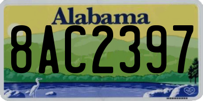 AL license plate 8AC2397