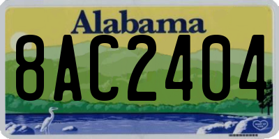 AL license plate 8AC2404