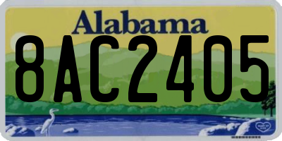 AL license plate 8AC2405
