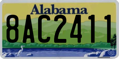 AL license plate 8AC2411