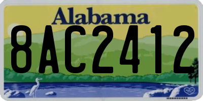 AL license plate 8AC2412