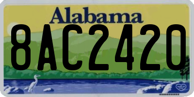 AL license plate 8AC2420