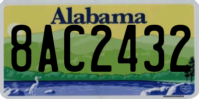 AL license plate 8AC2432