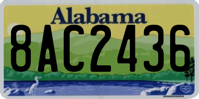 AL license plate 8AC2436