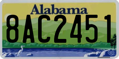 AL license plate 8AC2451