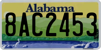 AL license plate 8AC2453