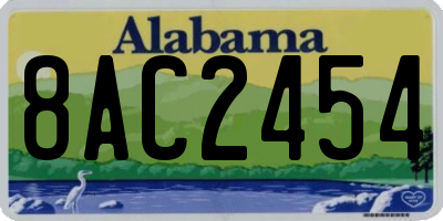 AL license plate 8AC2454