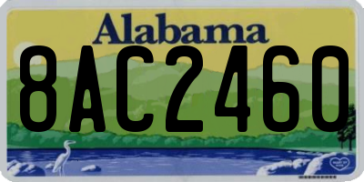 AL license plate 8AC2460