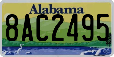 AL license plate 8AC2495