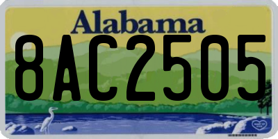 AL license plate 8AC2505