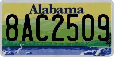 AL license plate 8AC2509