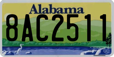 AL license plate 8AC2511
