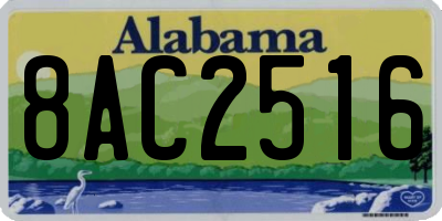 AL license plate 8AC2516