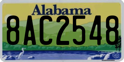 AL license plate 8AC2548