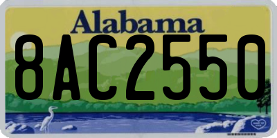 AL license plate 8AC2550