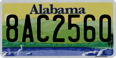 AL license plate 8AC2560