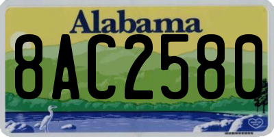 AL license plate 8AC2580
