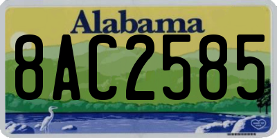 AL license plate 8AC2585
