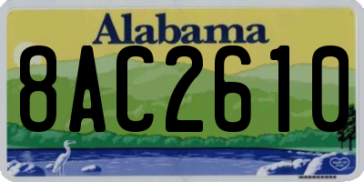 AL license plate 8AC2610