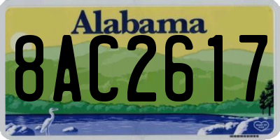 AL license plate 8AC2617