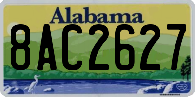 AL license plate 8AC2627