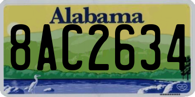 AL license plate 8AC2634