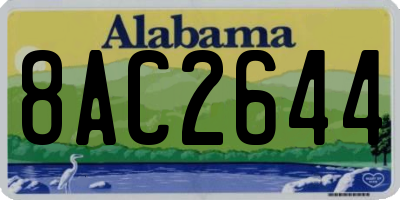 AL license plate 8AC2644