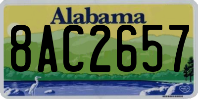 AL license plate 8AC2657